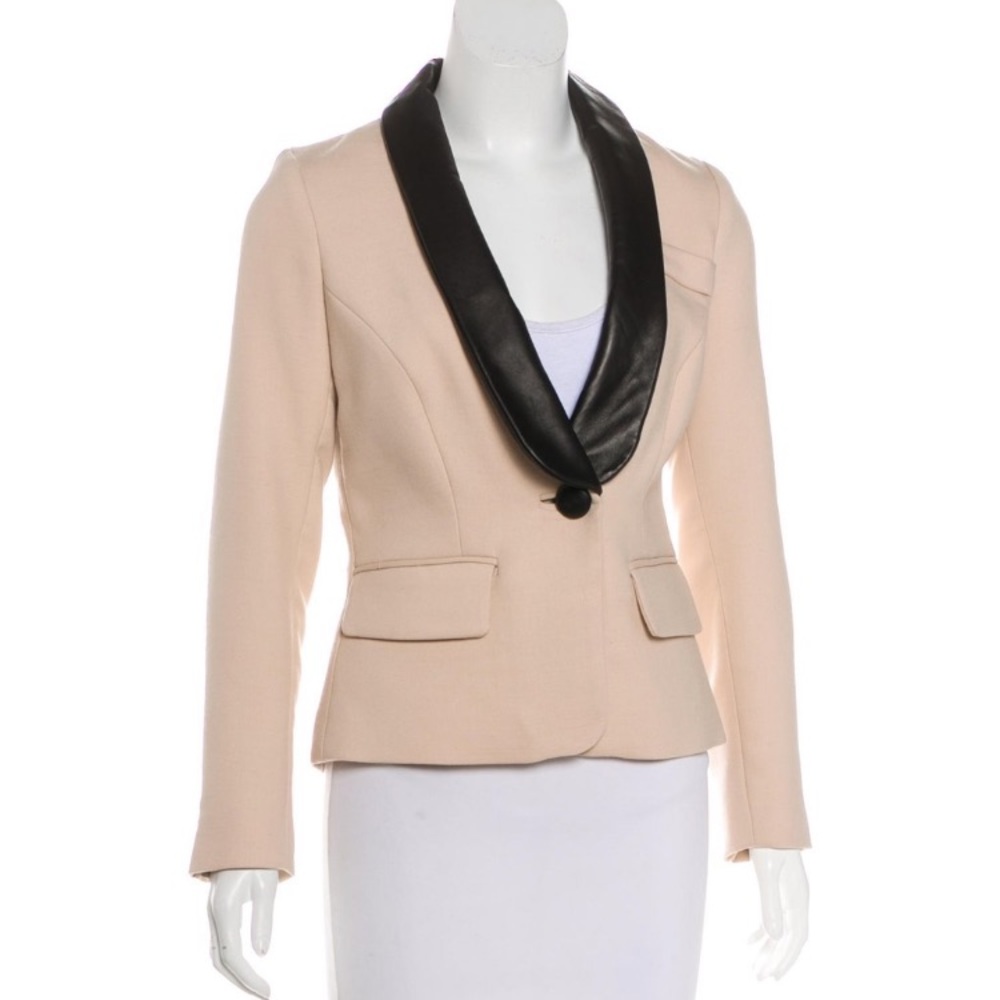Mily Leather trim blazer